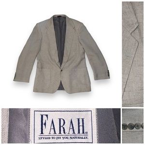 Vintage Farah Men’s Blazer Sports Coat Jacket Size 42R Made USA